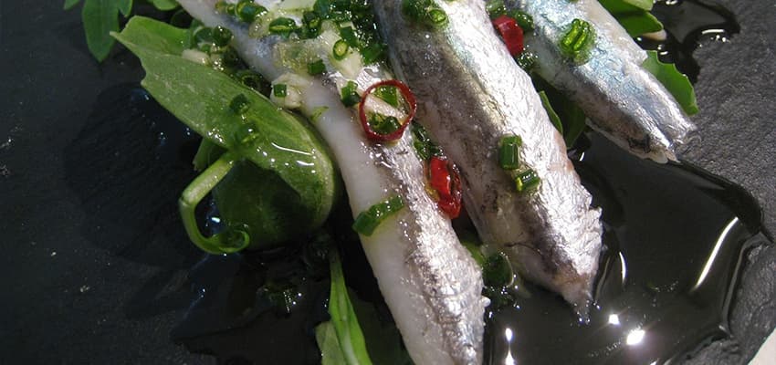 Anchovies in vinegar