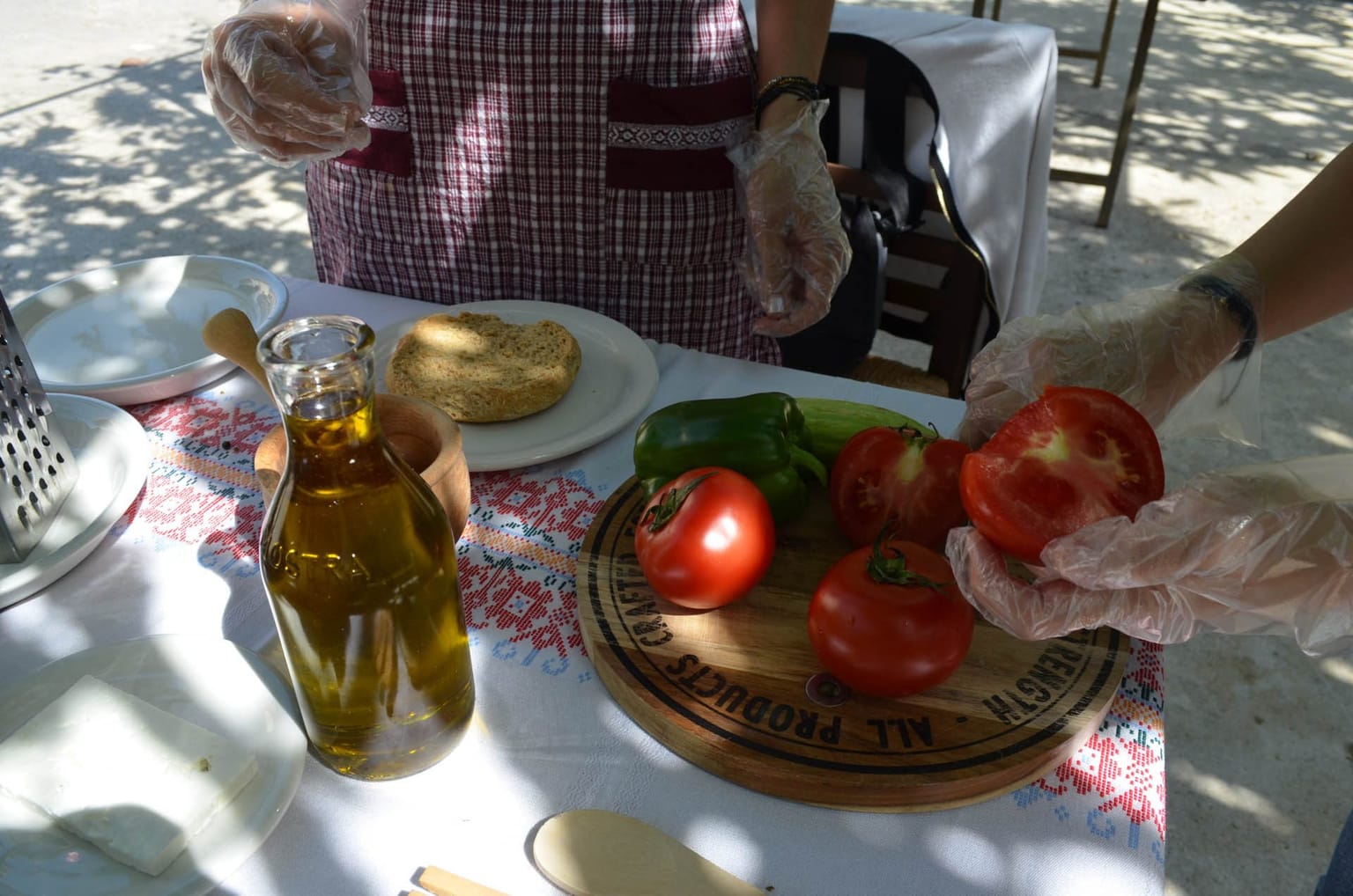 Baxes: A cooking lesson with fruits and vegetables from the garden in Krousonas