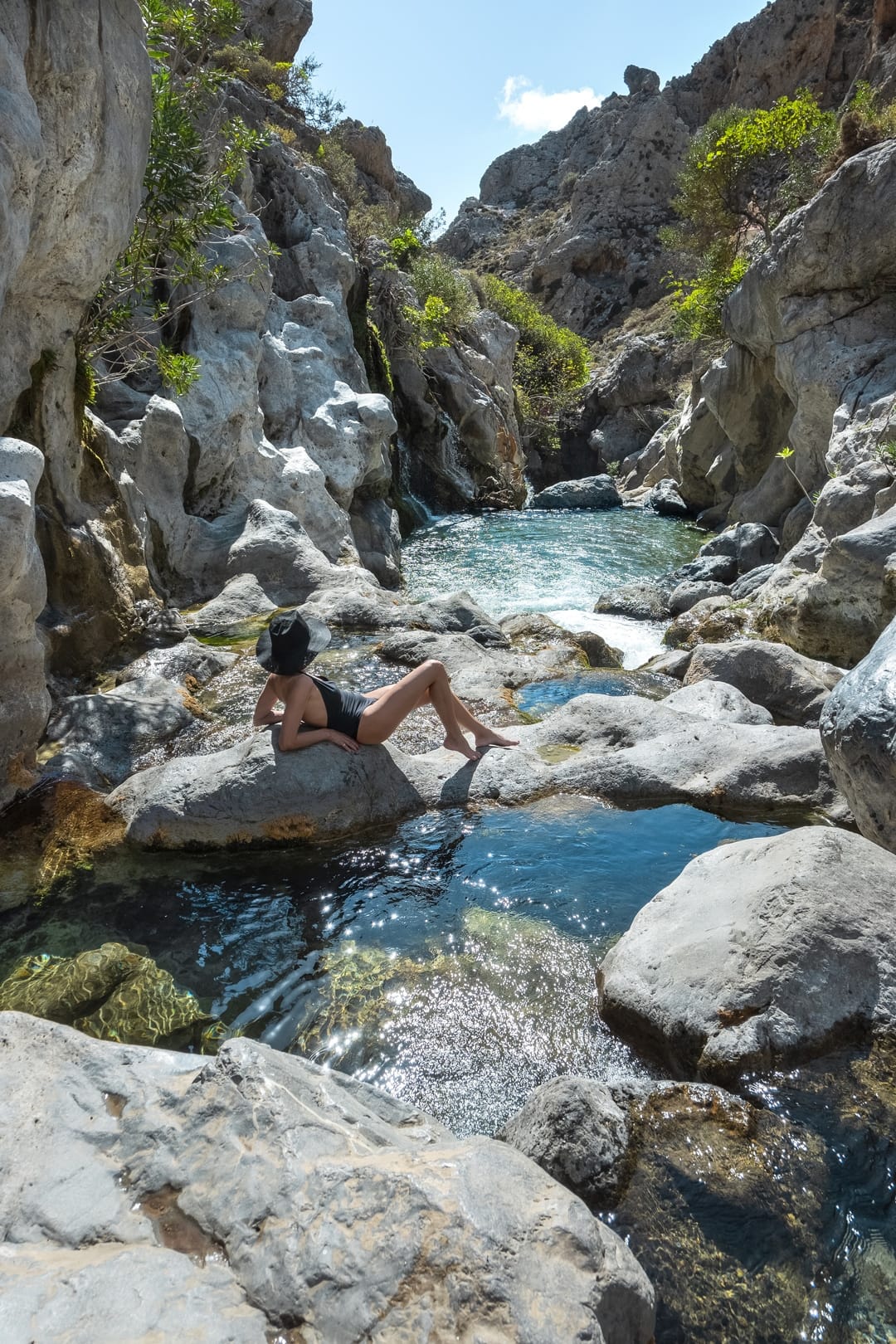 Trekking through the Kourtaliotis Gorge