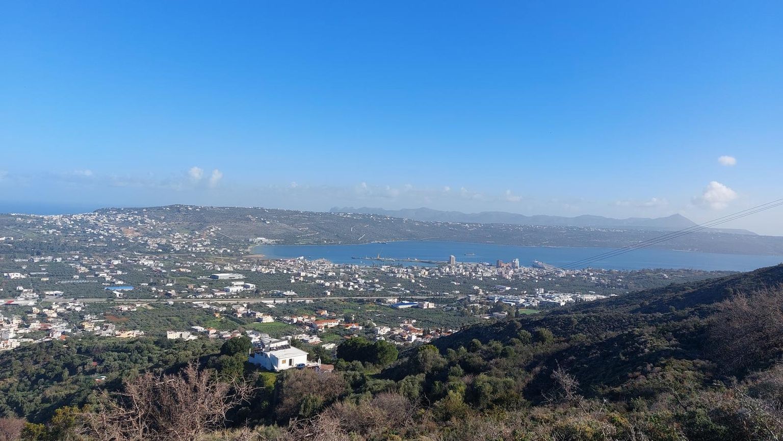 Nerokouros, Chania: Overlooking the Port of Souda